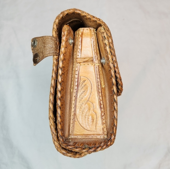 70s Reversible Handtooled Leather Purse - Picture 11 of 16